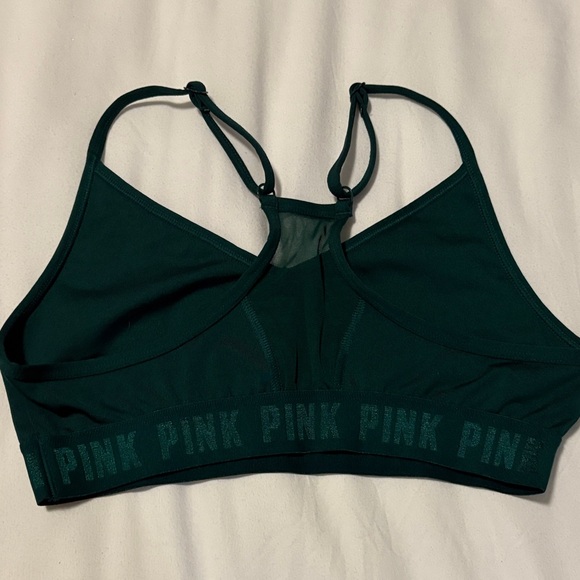 PINK Victoria's Secret Sports Bras - Dark Green and White Size- Medium - Picture 9 of 11